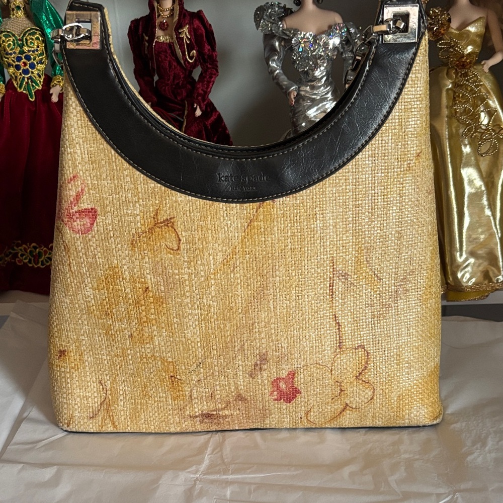 Kate Spade Floral Yellow and Black Shoulder Bag